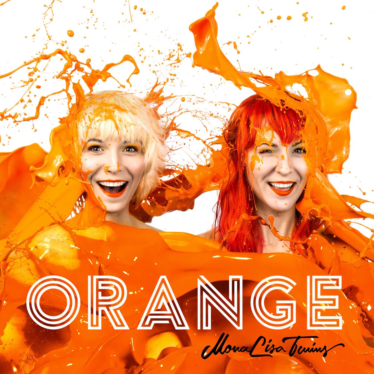 Orange twins. Monalisa Twins. Mona Lisa Twins. Оранжевая обложка альбома.