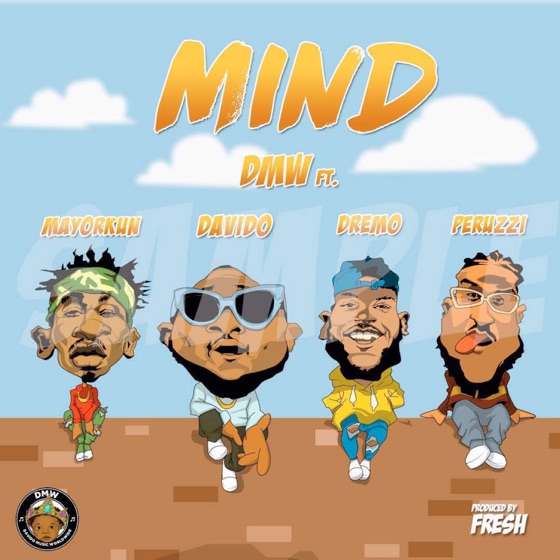Cover artwork for Mind (feat. Mayorkun, Davido, Dremo & Peruzzi)