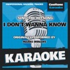 I Don't Wanna Know (Originally Performed by Mario Winans) [Karaoke Version] - Single