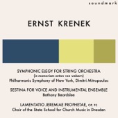 Ernst Krenek, Symphonic Elegy for String Orchestra, Sestina for Voice and Instrumental Ensemble, Lamentatio Jeremiae Prophetae, Op, 93 artwork