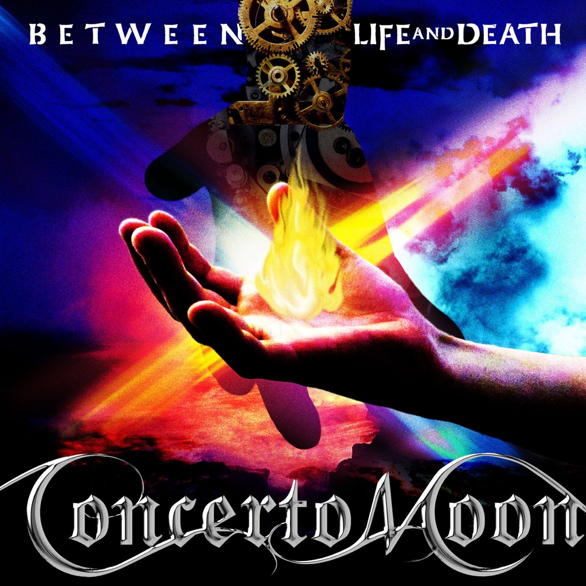 Between the moons. Between Life and Death. Concerto Moon - Rise from Ashes. Concerto Moon logo.