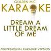 Dream a Little Dream of Me (In the Style of Mamas &the Papas) [Karaoke Version] song lyrics