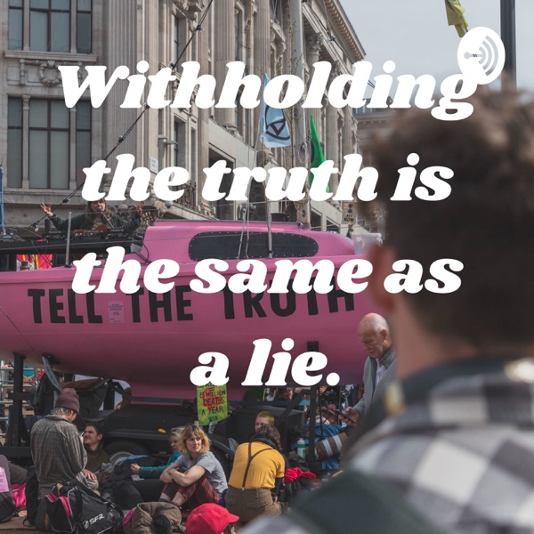 Withholding the truth is the same as a lie. Artwork