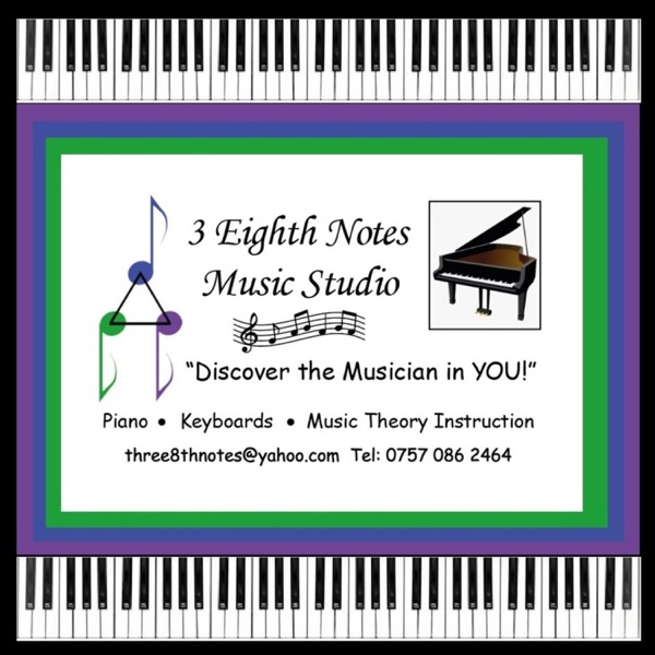 3 Eighth Notes Music Studio Artwork