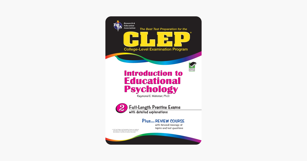 Clep Introduction To Educational Psychology Rea The Best Test Preparation - 