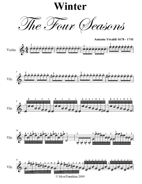 Download Winter Four Seasons Easy Violin Sheet Music by Antonio Vivaldi on Apple Books