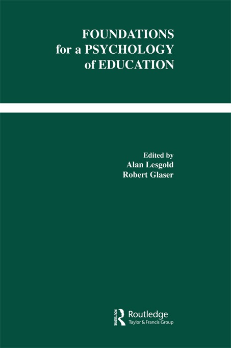 Foundations for A Psychology of Education