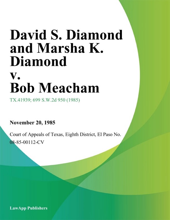 David S. Diamond and Marsha K. Diamond v. Bob Meacham