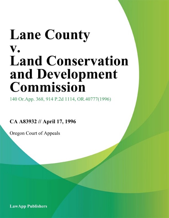 Lane County v. Land Conservation and Development Commission