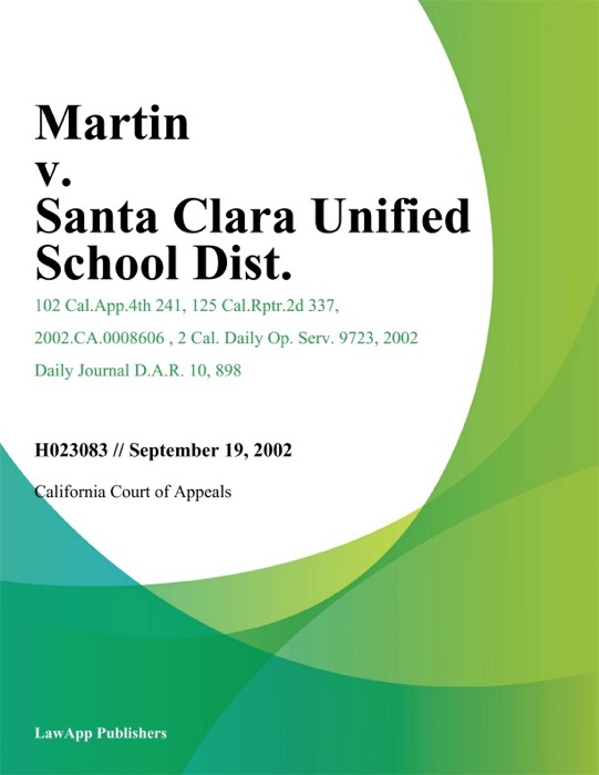 Martin v. Santa Clara Unified School Dist.