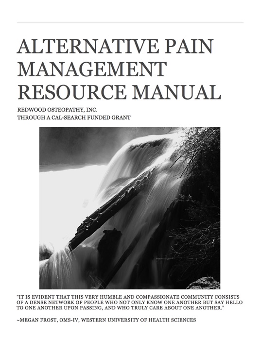 Alternative Pain Management Resource Manual