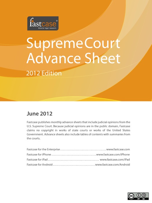 U.S. Supreme Court Advance Sheet June 2012