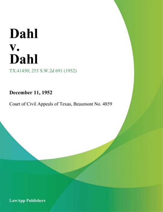 Dahl v. Dahl