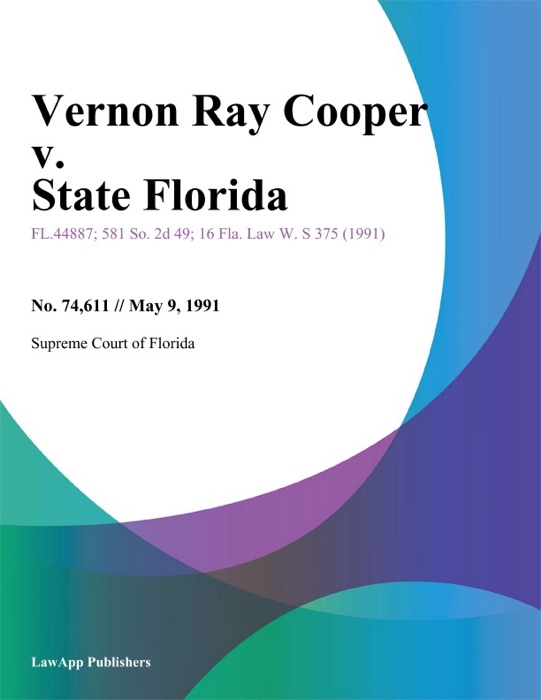 Vernon Ray Cooper v. State Florida