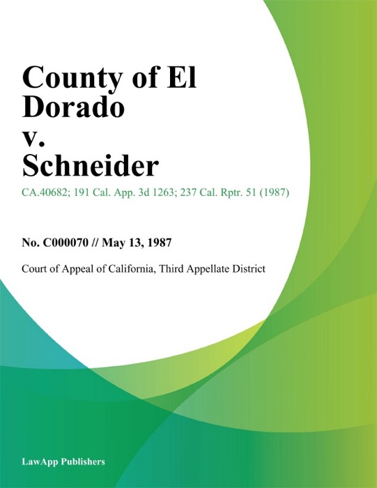 County of El Dorado v. Schneider