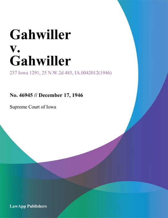 Gahwiller v. Gahwiller