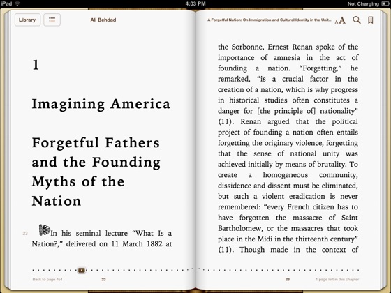 A Forgetful Nation: On Immigration and Cultural Identity in the United States by Ali Behdad