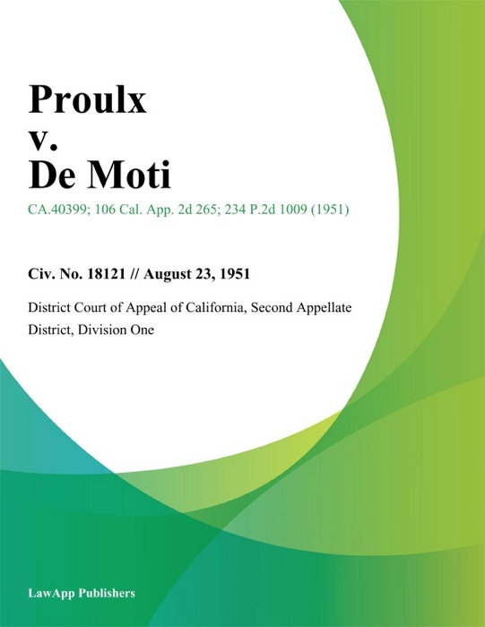Proulx v. De Moti