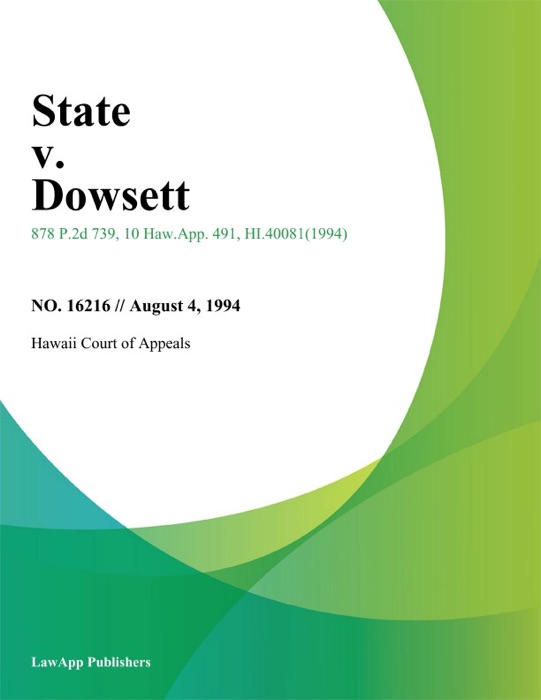 State V. Dowsett