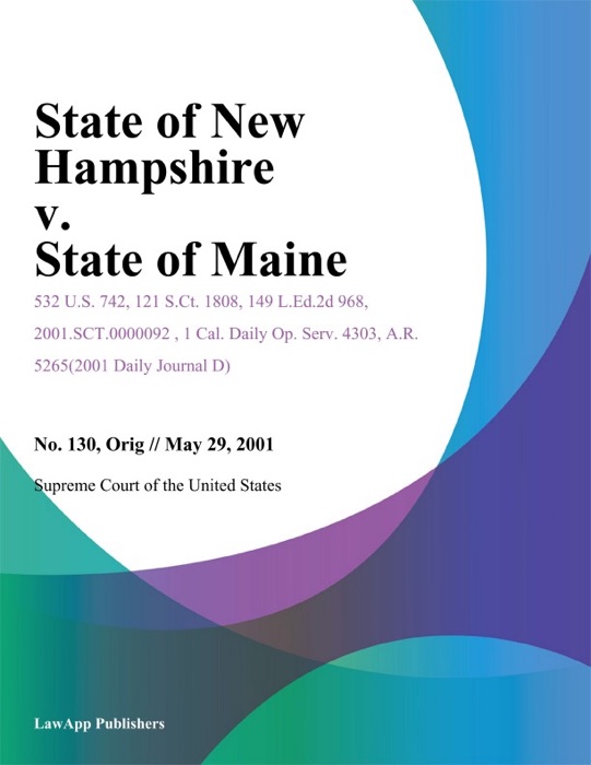 State Of New Hampshire V. State Of Maine