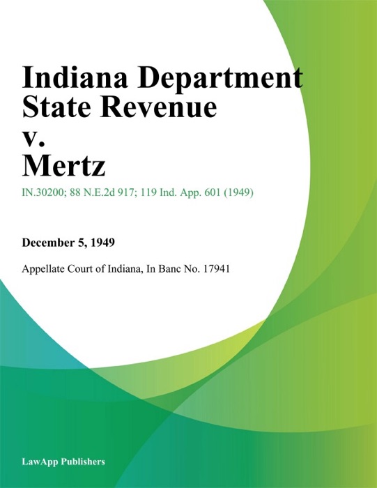 Indiana Department State Revenue v. Mertz