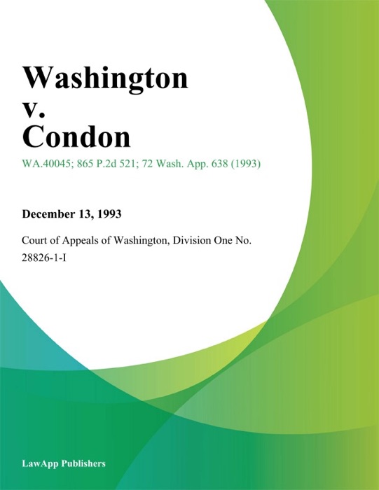 Washington V. Condon