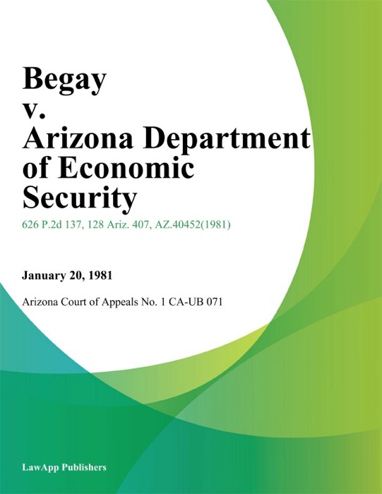 Begay V. Arizona Department Of Economic Security