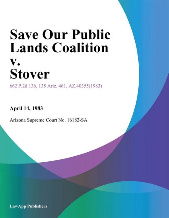 Save Our Public Lands Coalition v. Stover