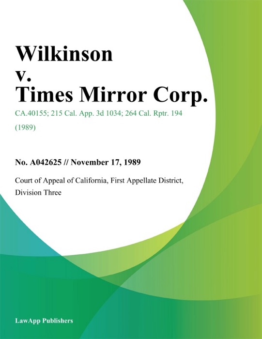 Wilkinson v. Times Mirror Corp.