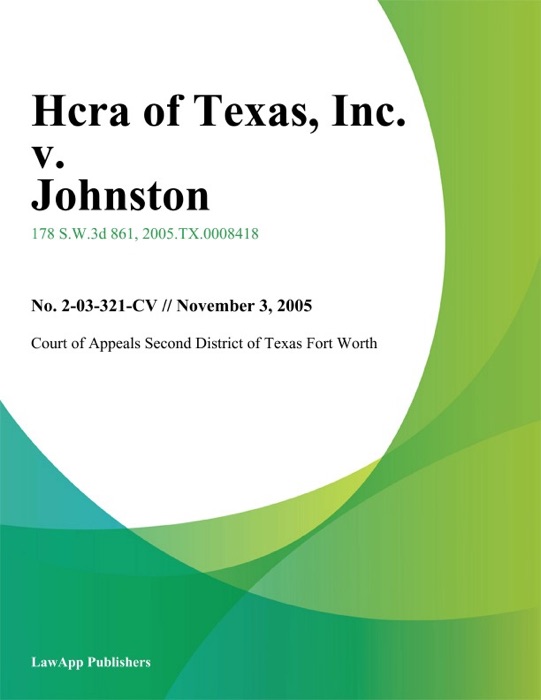 HCRA of Texas, Inc. v. Johnston