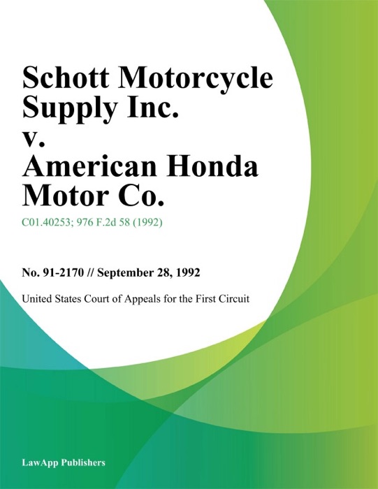 Schott Motorcycle Supply Inc. v. American Honda Motor Co.