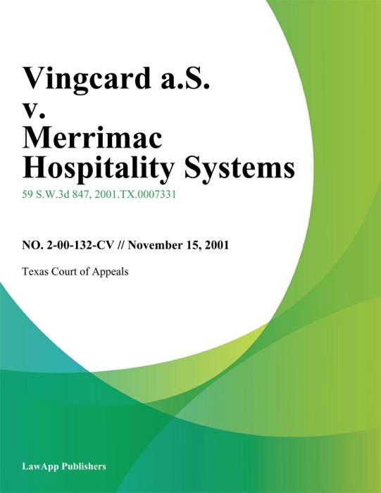 Vingcard A.S. V. Merrimac Hospitality Systems