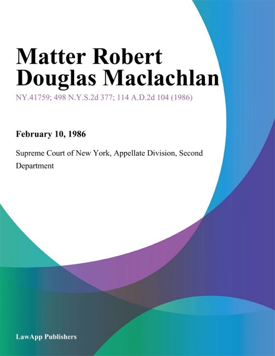 Matter Robert Douglas Maclachlan