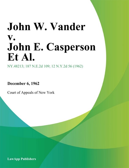 John W. Vander v. John E. Casperson Et Al.