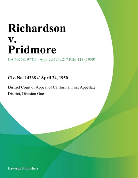Richardson v. Pridmore
