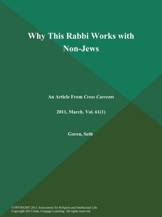 Why This Rabbi Works with Non-Jews