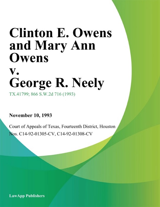 Clinton E. Owens and Mary Ann Owens v. George R. Neely