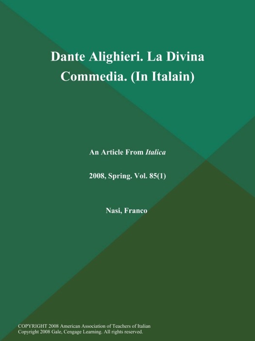 Dante Alighieri. La Divina Commedia (In Italain)