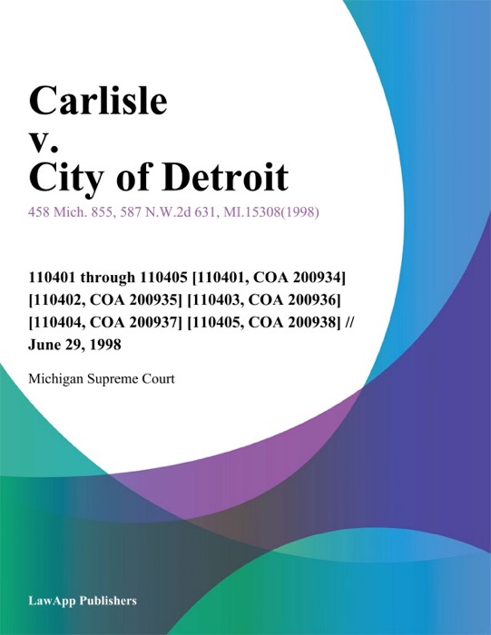 Carlisle v. City of Detroit