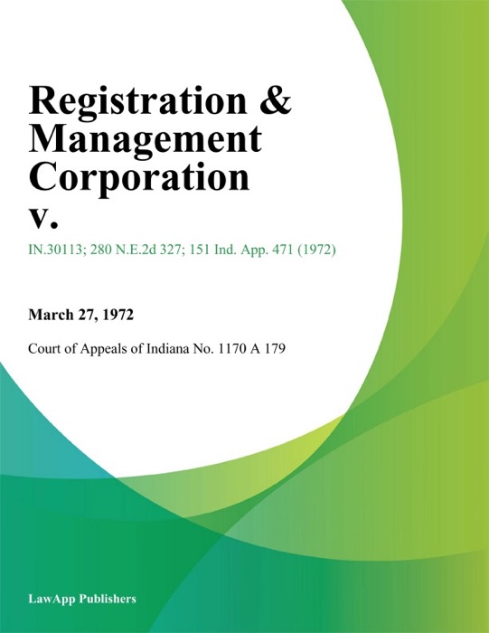 Registration & Management Corporation V.