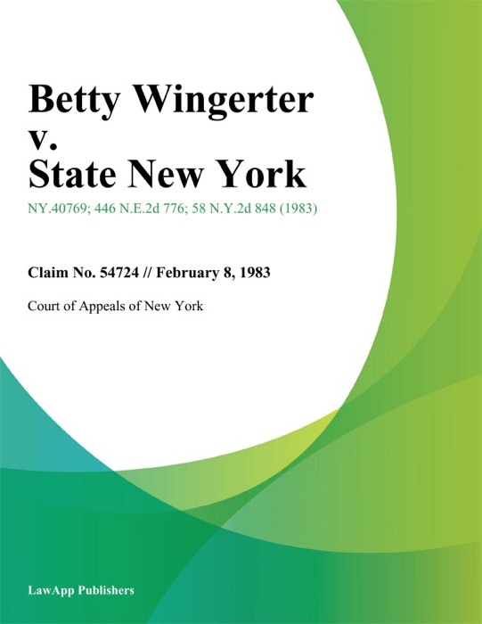 Betty Wingerter v. State New York