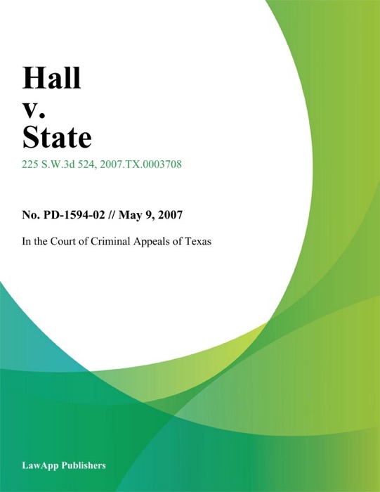 Hall V. State