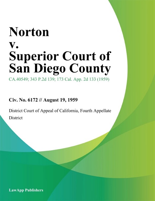 Norton v. Superior Court of San Diego County