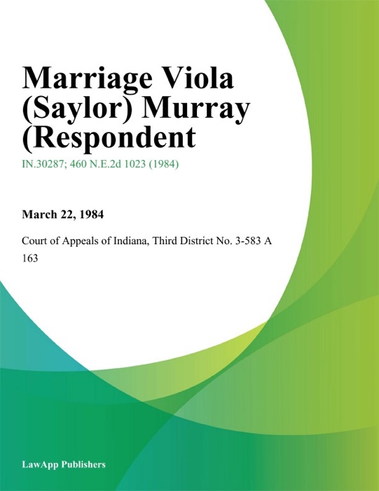 Marriage Viola (Saylor) Murray (Respondent