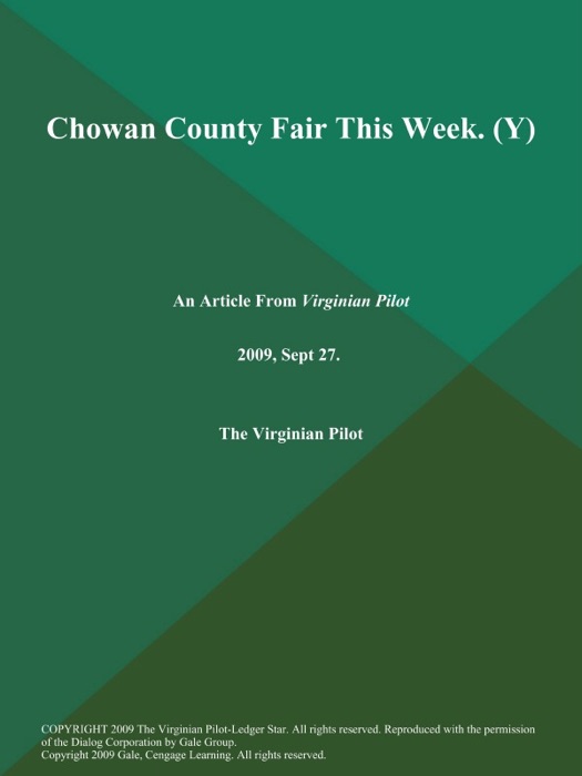 Chowan County Fair This Week (Y)