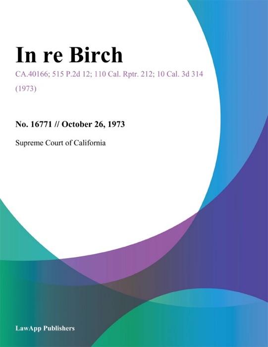 In Re Birch