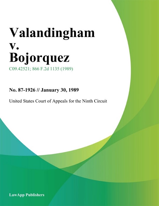 Valandingham V. Bojorquez