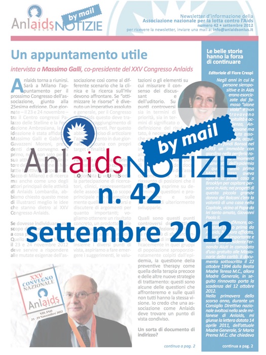 Anlaids Notizie By Mail n. 42 - settembre 2012