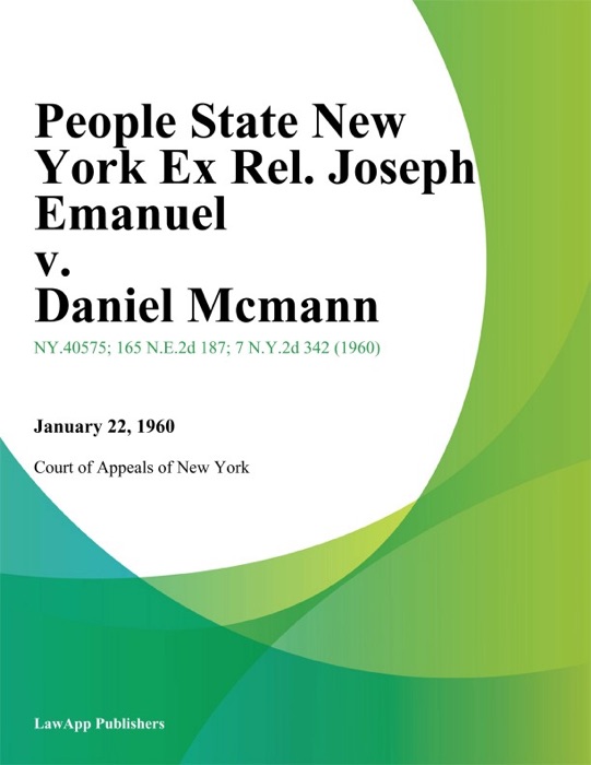 People State New York Ex Rel. Joseph Emanuel v. Daniel Mcmann