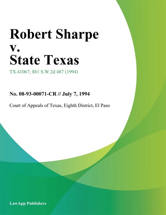 Robert Sharpe v. State Texas